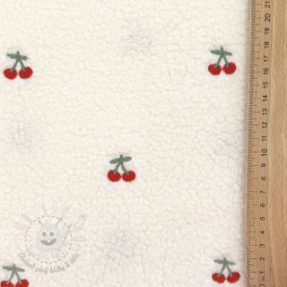 Kabátovina TEDDY EMBROIDERY Cherries
