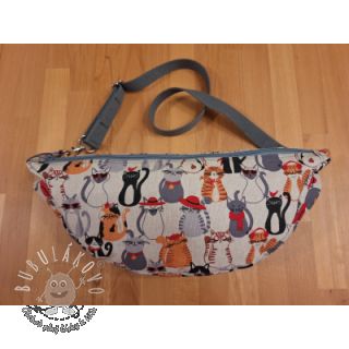 Dekoračná látka Linenlook Cat Dress Up