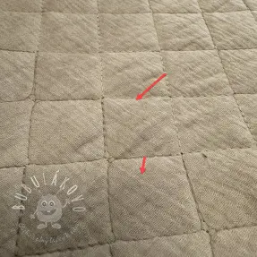 Dvojitá gázovina/mušelín QUILT beige II.trieda