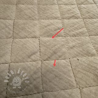 Dvojitá gázovina/mušelín QUILT beige II.trieda