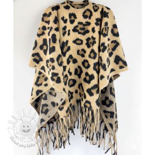 Poncho PRATO boiled wool Panther sand