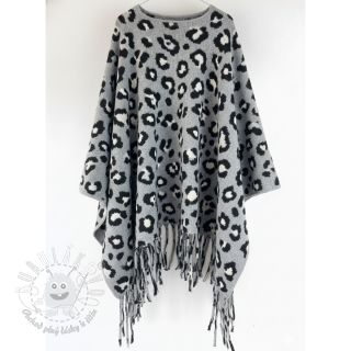 Poncho PRATO boiled wool Panther grey