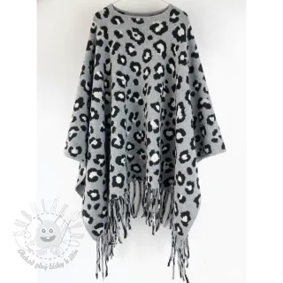 Poncho PRATO boiled wool Panther grey
