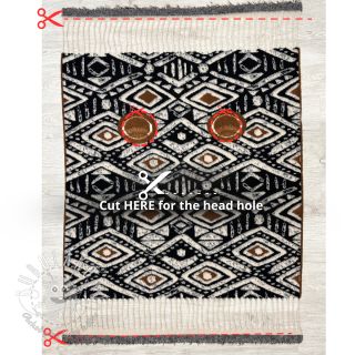 Poncho PRATO boiled wool design E