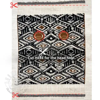 Poncho PRATO boiled wool design E