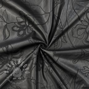 Umelá koža odevná Flowers design B