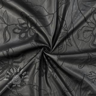 Umelá koža odevná Flowers design B