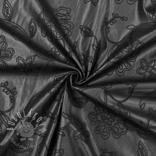 Umelá koža odevná Flowers design A