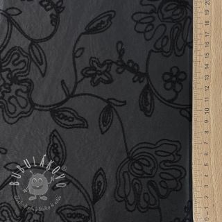 Umelá koža odevná Flowers design A