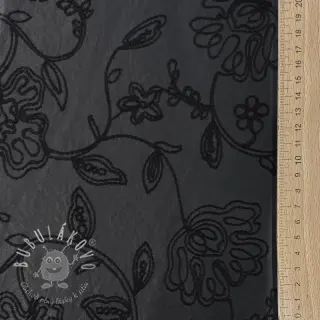 Umelá koža odevná Flowers design A