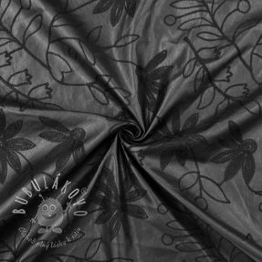 Umelá koža odevná Flowers design C