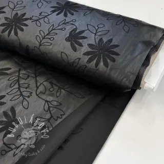 Umelá koža odevná Flowers design C