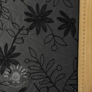 Umelá koža odevná Flowers design C