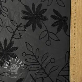 Umelá koža odevná Flowers design C