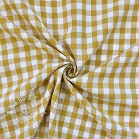 Bavlnená látka Check ochre