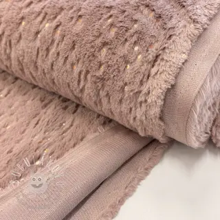 Umelá kožušina FOIL dark rose