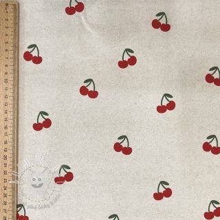 Dekoračná látka Linenlook Cherries natural