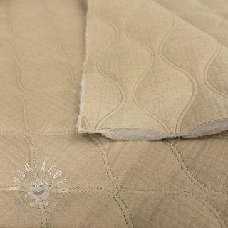Dvojitá gázovina/mušelín QUILT Wave beige