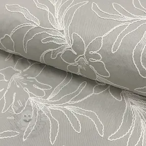 Bavlnená látka EMBROIDERY GABARDINE Luana grey