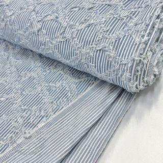 JEANS DENIM Ruffle stripes design A