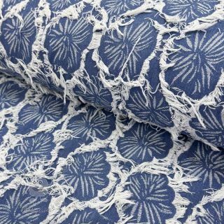 JEANS DENIM Ruffia Flowers design A