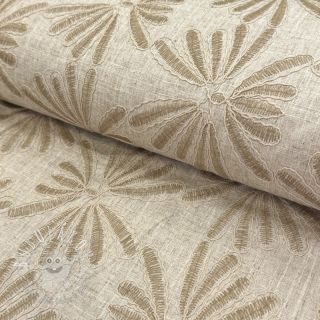 Viskóza s ľanom Desert flowers design A