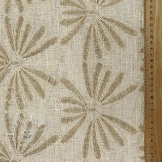 Viskóza s ľanom Desert flowers design A