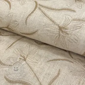 Viskóza s ľanom Desert flowers design C