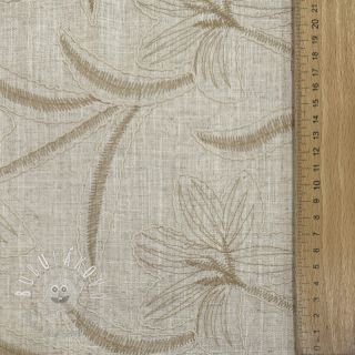 Viskóza s ľanom Desert flowers design C