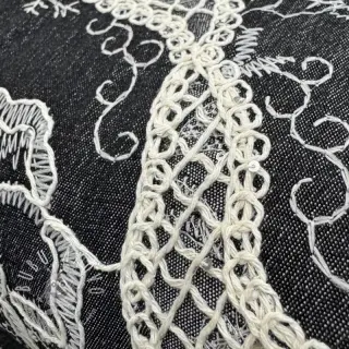 Bavlnená látka JEANS EMBROIDERY Flora design E