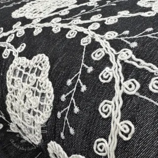 Bavlnená látka JEANS EMBROIDERY Flora design F