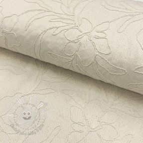 Bavlnená látka EMBROIDERY GABARDINE Luana natural