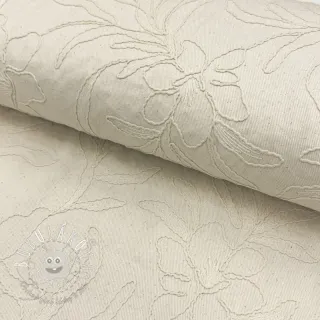 Bavlnená látka EMBROIDERY GABARDINE Luana natural