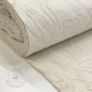 Bavlnená látka EMBROIDERY GABARDINE Luana natural