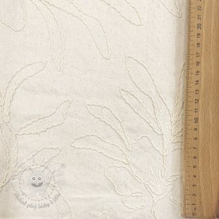 Bavlnená látka EMBROIDERY GABARDINE Luana natural