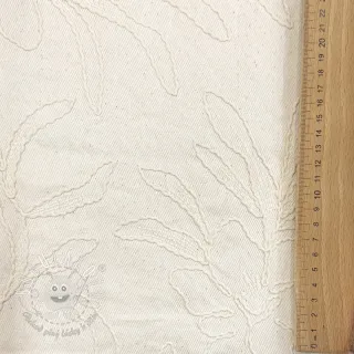 Bavlnená látka EMBROIDERY GABARDINE Luana natural