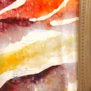 Viskóza SATIN Chloe red digital print