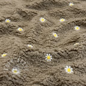 Kabátovina TEDDY EMBROIDERY Mini taupe