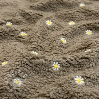 Kabátovina TEDDY EMBROIDERY Mini taupe