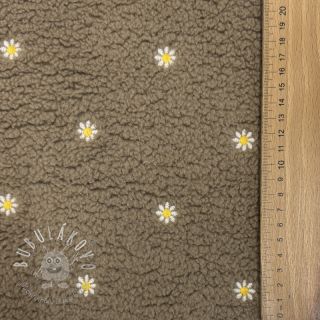 Kabátovina TEDDY EMBROIDERY Mini taupe