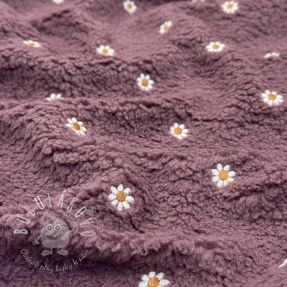 Kabátovina TEDDY EMBROIDERY Mini rosewood