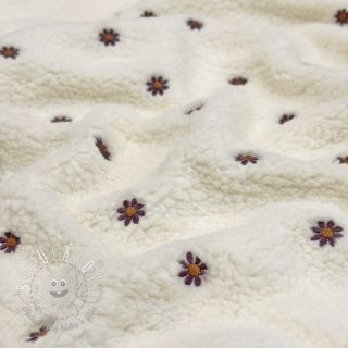 Kabátovina TEDDY EMBROIDERY Mini ecru