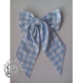 Bavlnená látka Check light blue