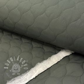 Prešívaná látka Round moss green