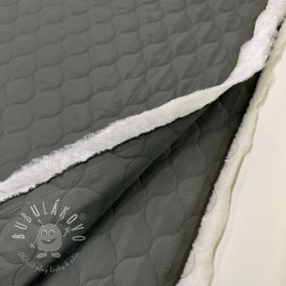 Prešívaná látka Round moss green