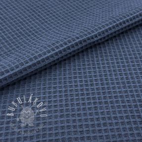 Bavlna s vaflovou väzbou dark jeans