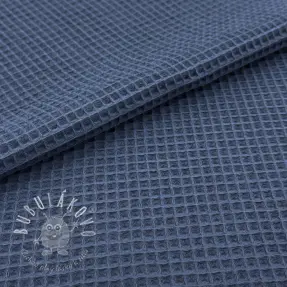Bavlna s vaflovou väzbou dark jeans