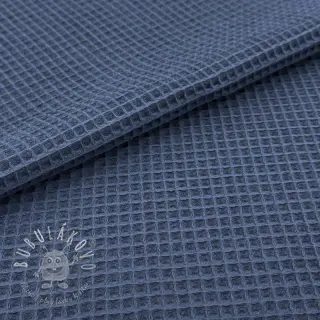 Bavlna s vaflovou väzbou dark jeans