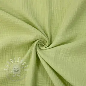 Dvojitá gázovina/mušelín soft green