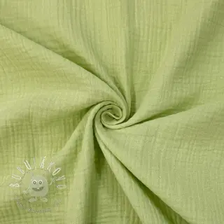 Dvojitá gázovina/mušelín soft green